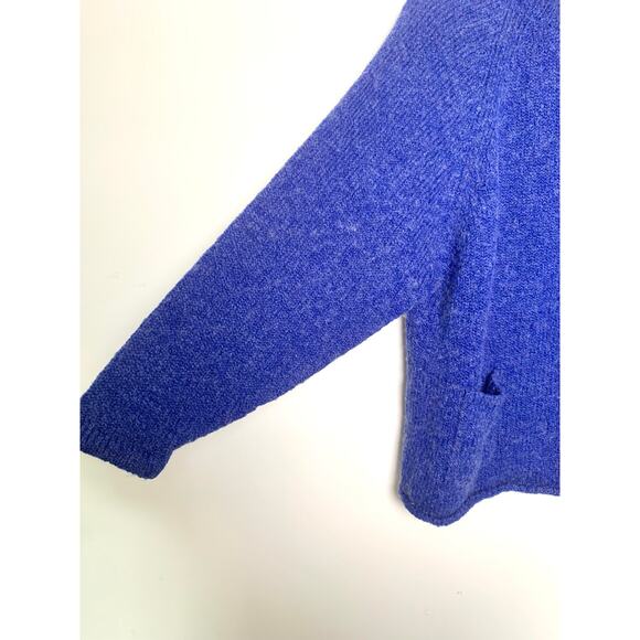 IN-KNIT Women's Blue Slouchy Knit Sweater with Pockets, Size XL - Picture 3 of 10